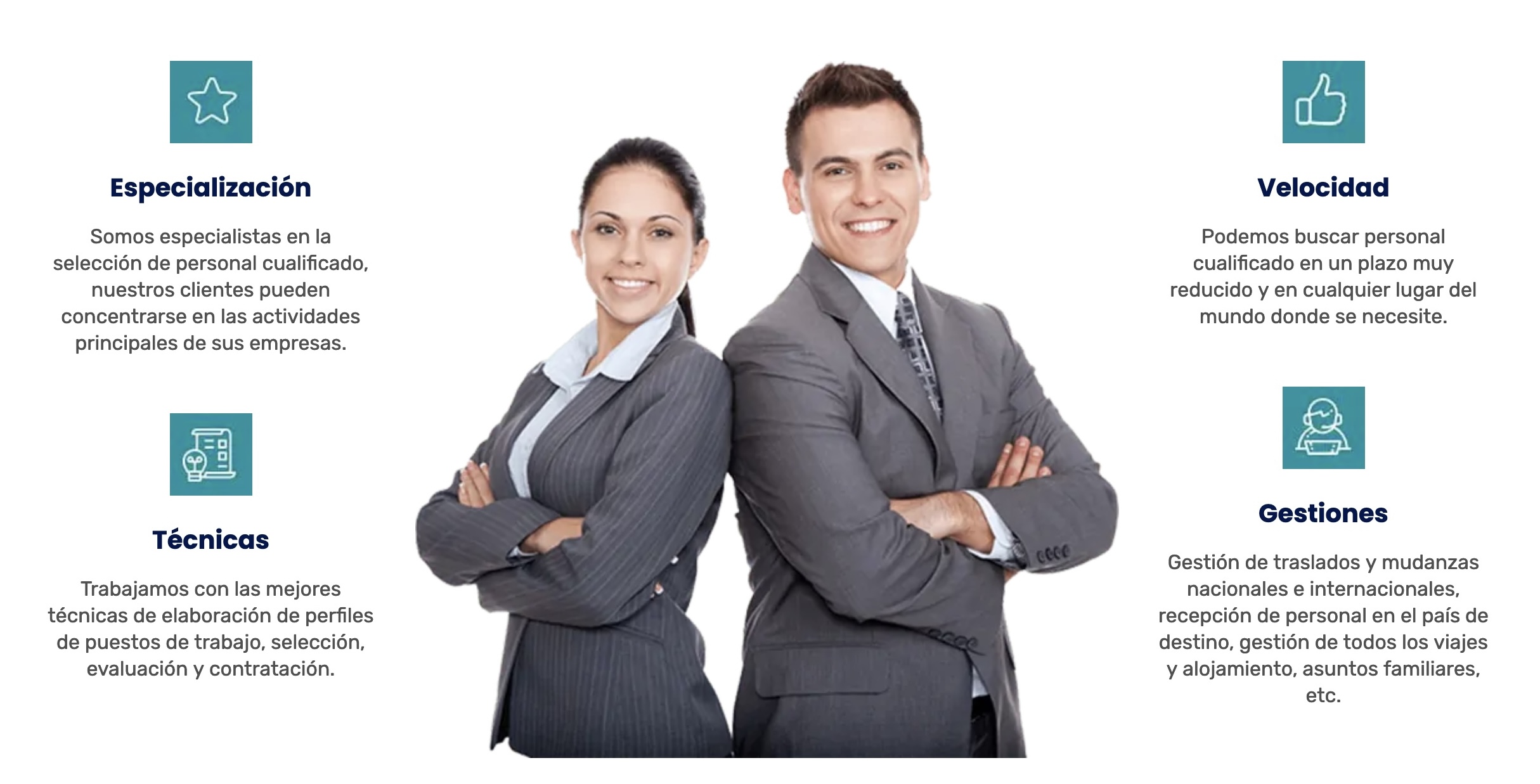Somos especialistas en la selección de personal cualificado, nuestros clientes pueden concentrarse en las actividades principales de sus empresas.